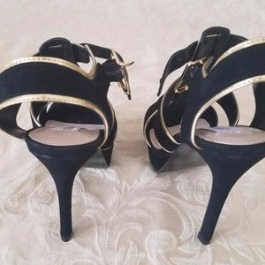 Steve Madden Tessyy Black Mult (Black/gold stripe)